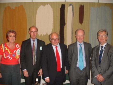 A photo of Gill Bennett, David Cannadine, Mark Fisher, Peter Lilley and Bill Rodgers