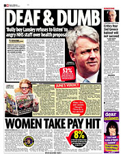 Lansley in the Daily Mirror, 2012