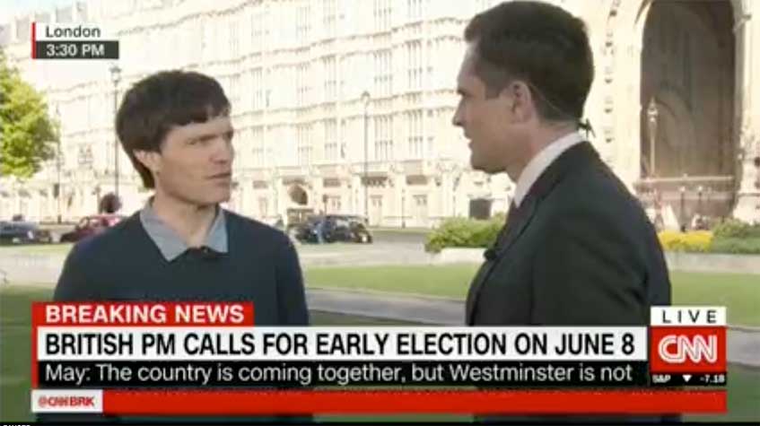Dr Andrew Blick commenting on the snap election on CNN, BBC, SKY NEWS and BBC Radio London.